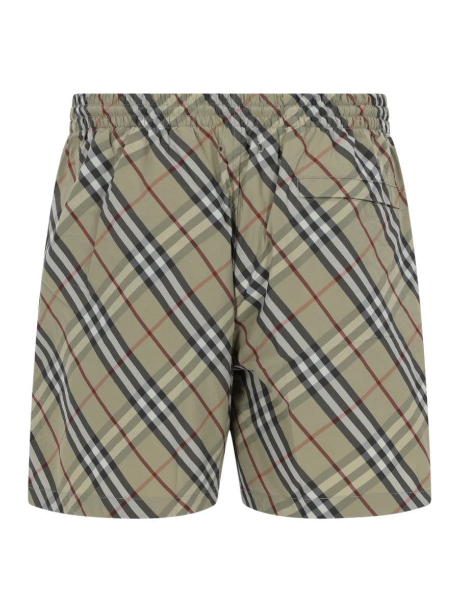 Check Swim Shorts Geometric Swimsuit