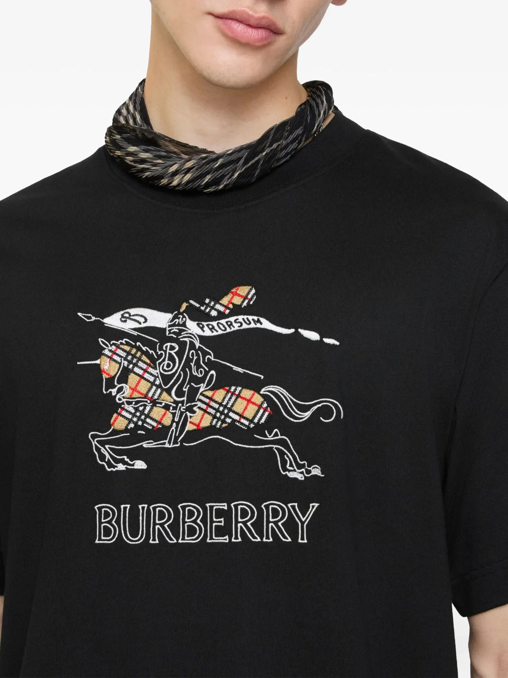 BURBERRY EKD Sketch Cotton T-shirt Black
