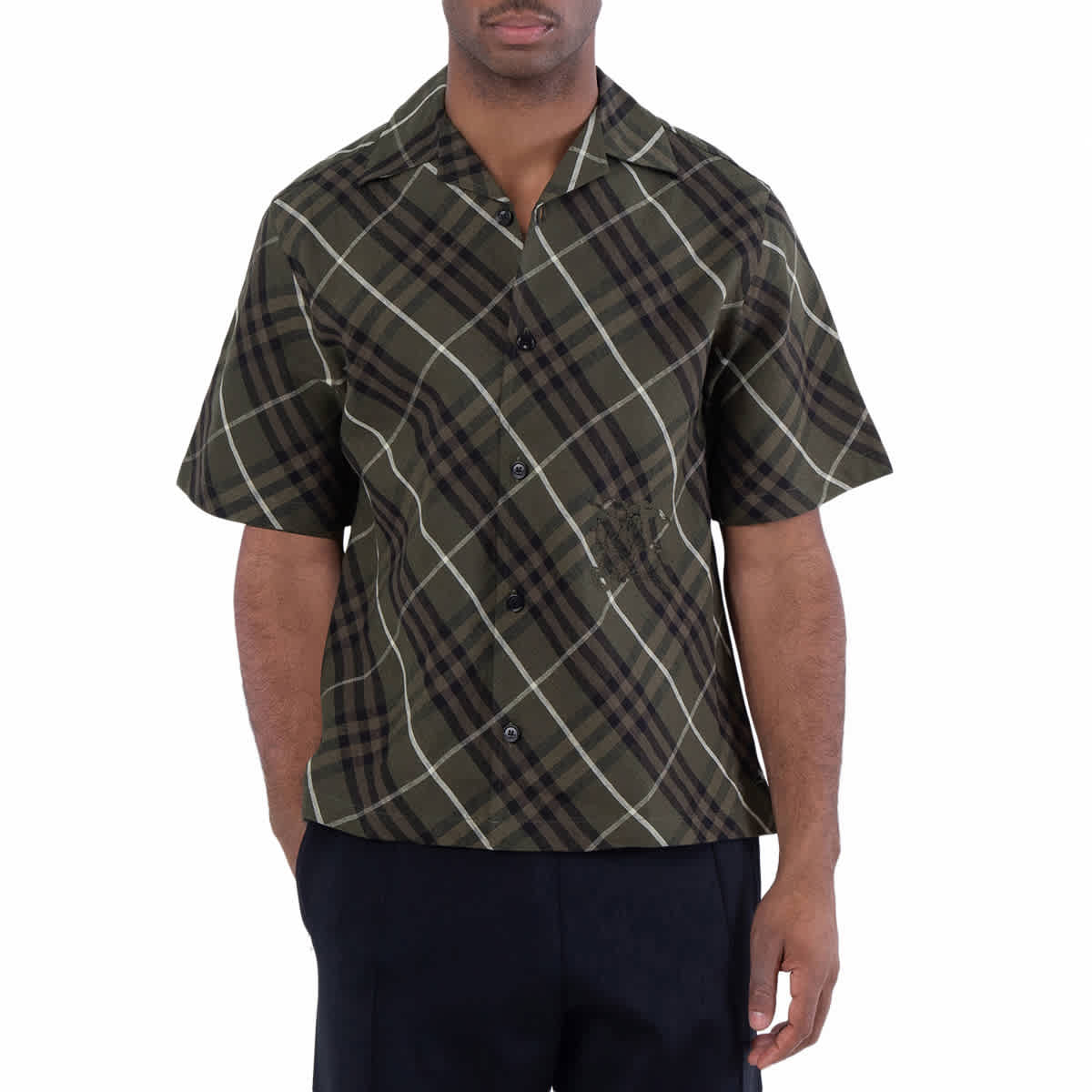 Burberry Men's Check Linen Shirt