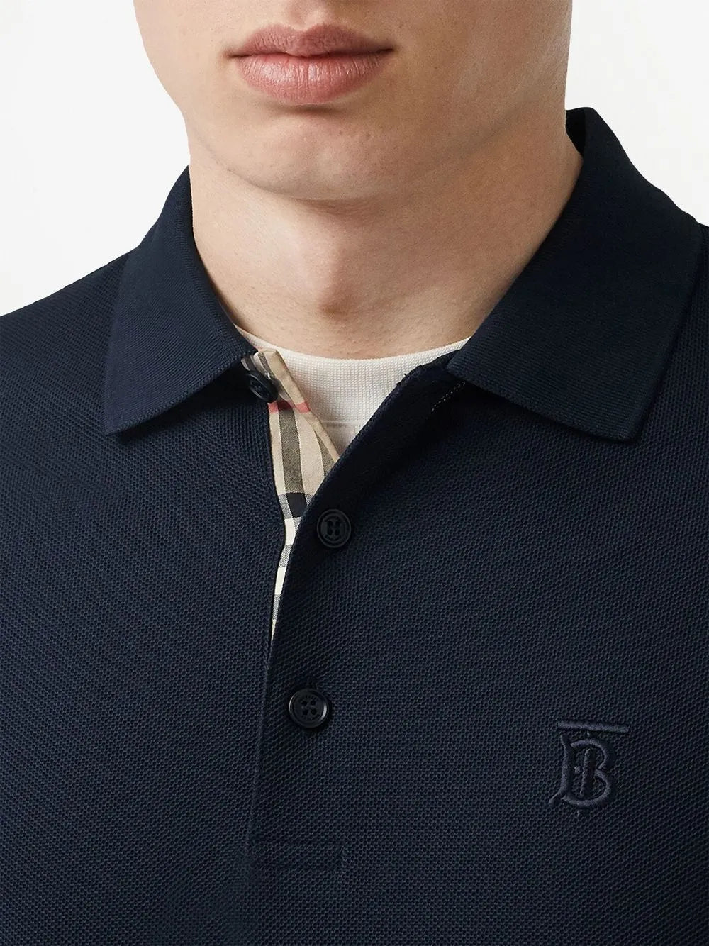 Burberry Monogram Polo Shirt Navy Blue