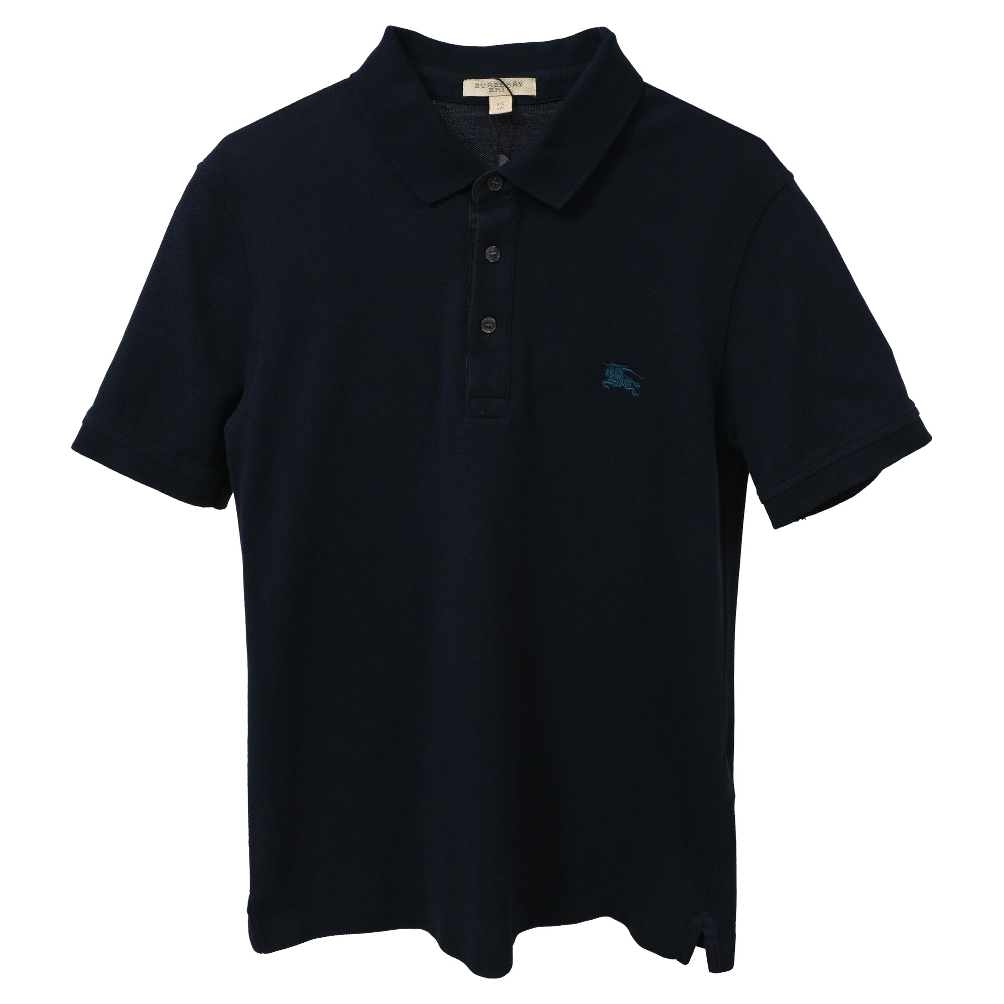 Burberry EKD Logo Polo Shirt in Navy Blue Cotton