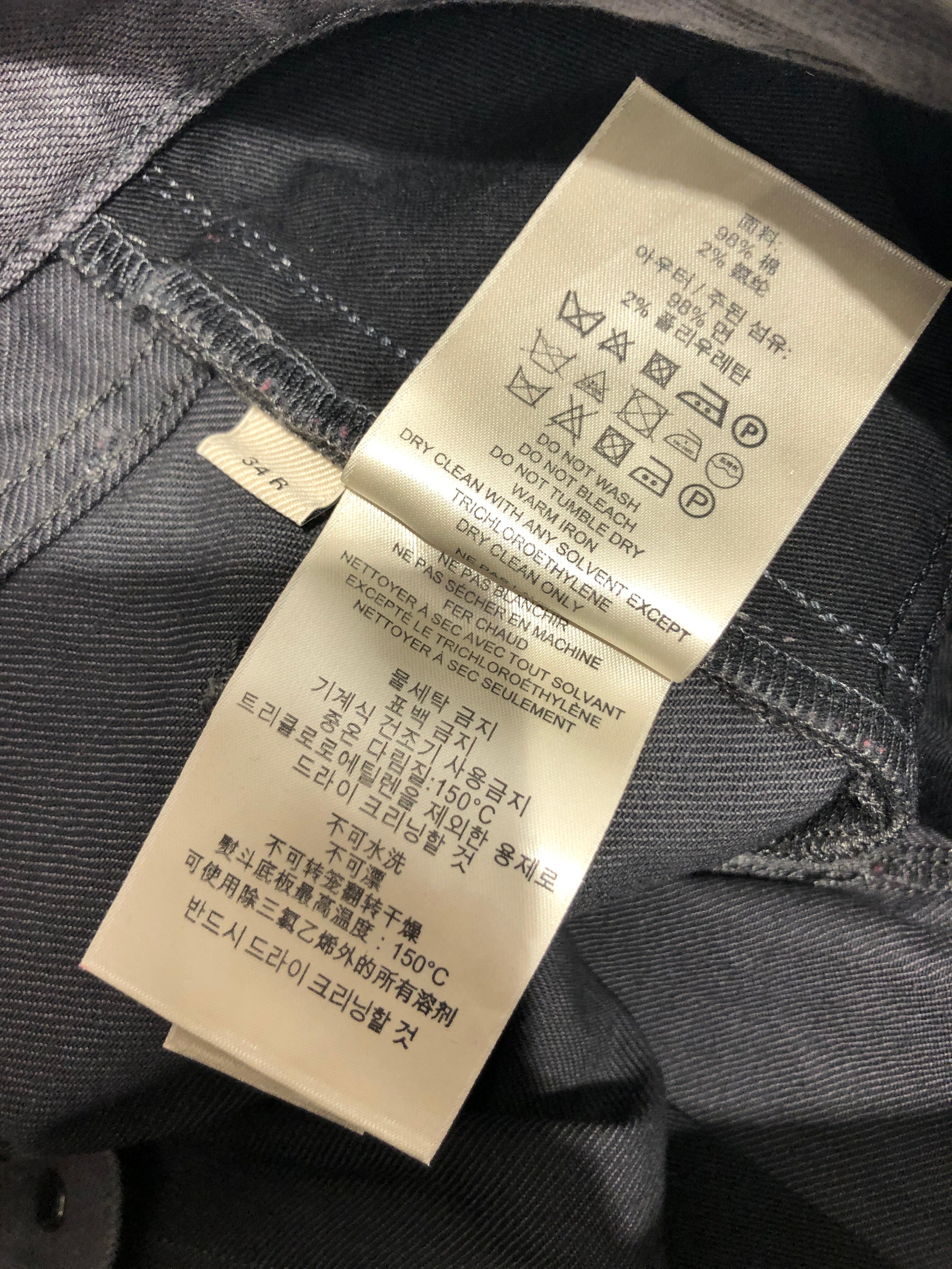 BURBERRY LONDON/Pants/34/Cotton/GRY/CLEAN DENIM