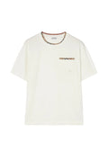 White Ryan Check-Pattern Cotton T-Shirt