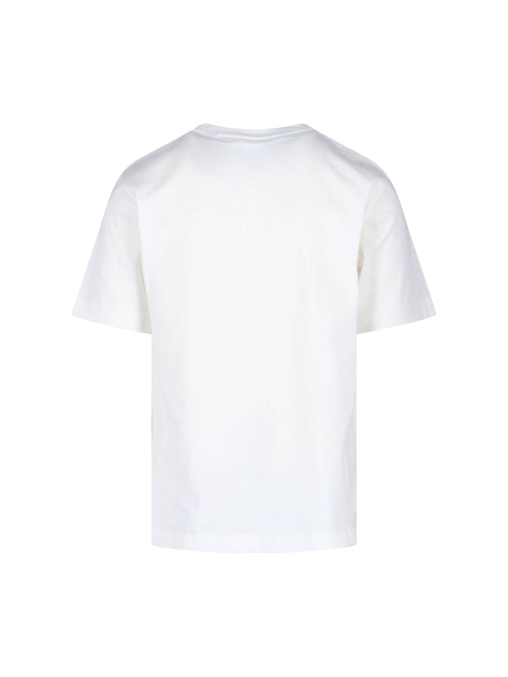 Logo T-Shirt In White Cotton, Crew Neck