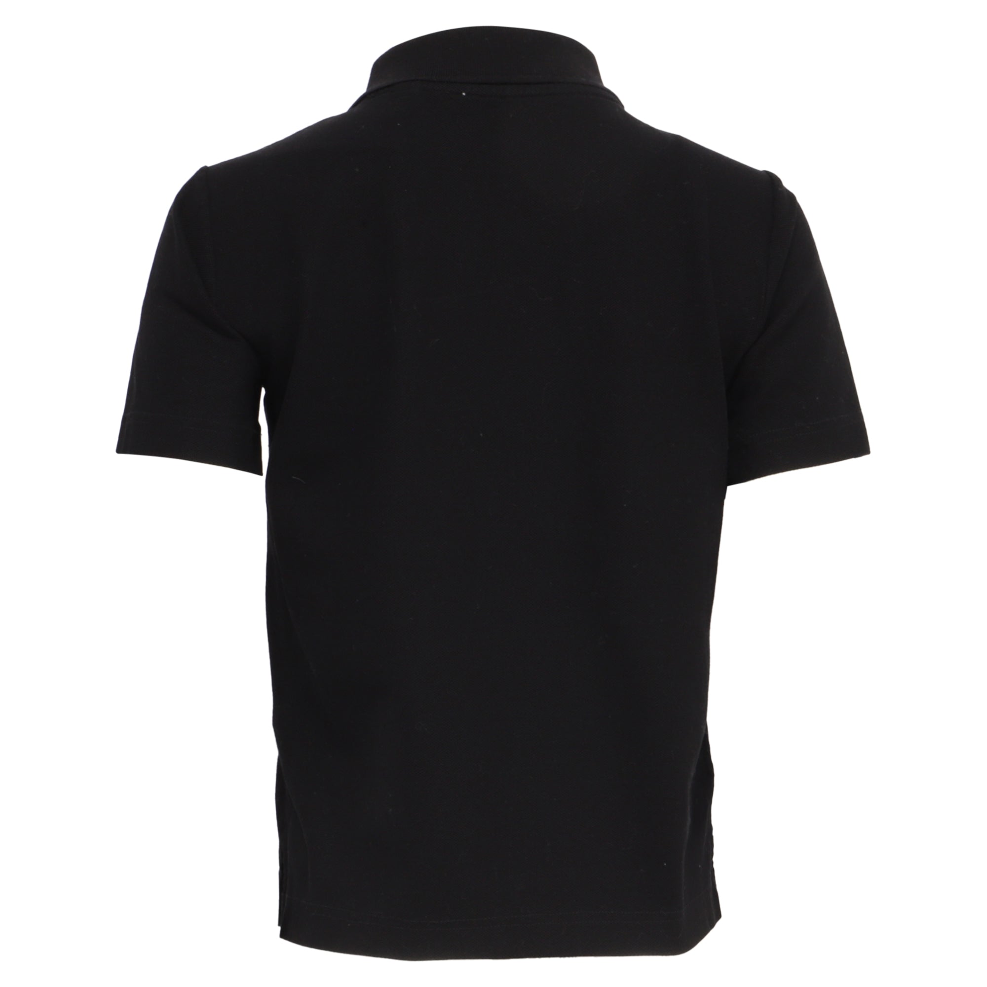 Burberry Logo-Embroidered Polo Shirt in Black Cotton