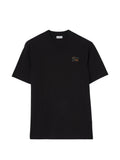 Black Seth Cotton Embroidered Logo T-Shirt