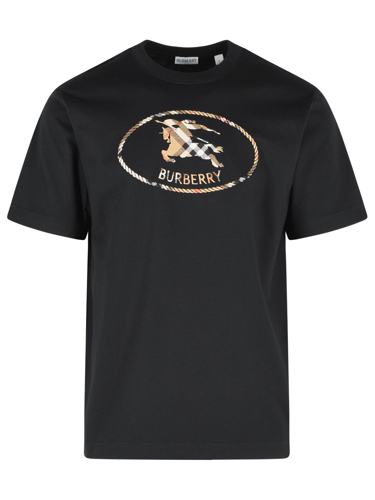 Burberry 'Seth' Black Cotton T-Shirt Men