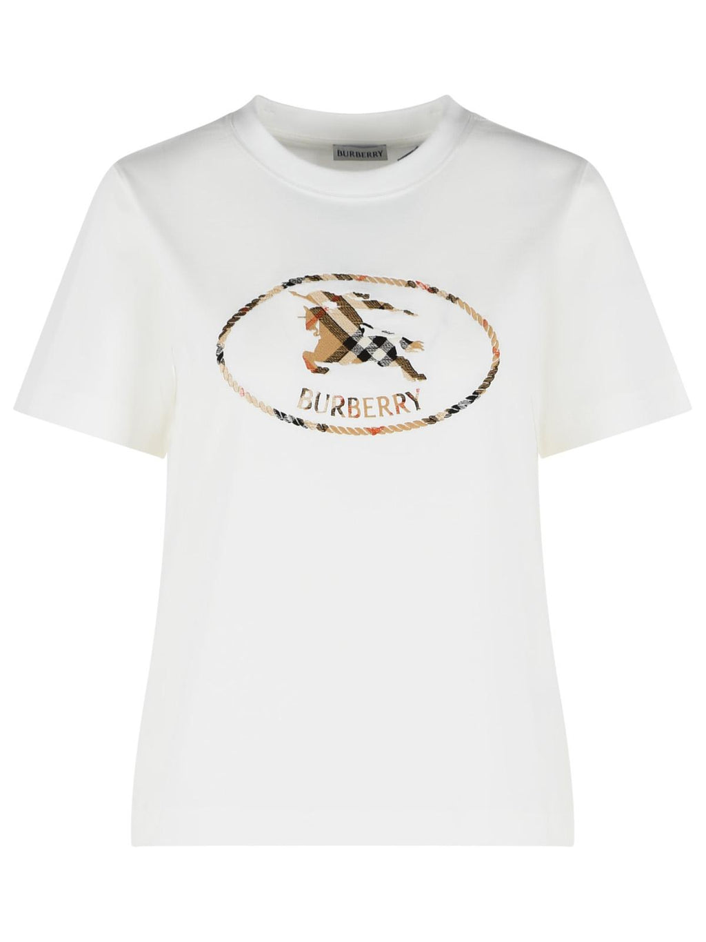 Burberry 'Frankie' White Cotton T-Shirt Women