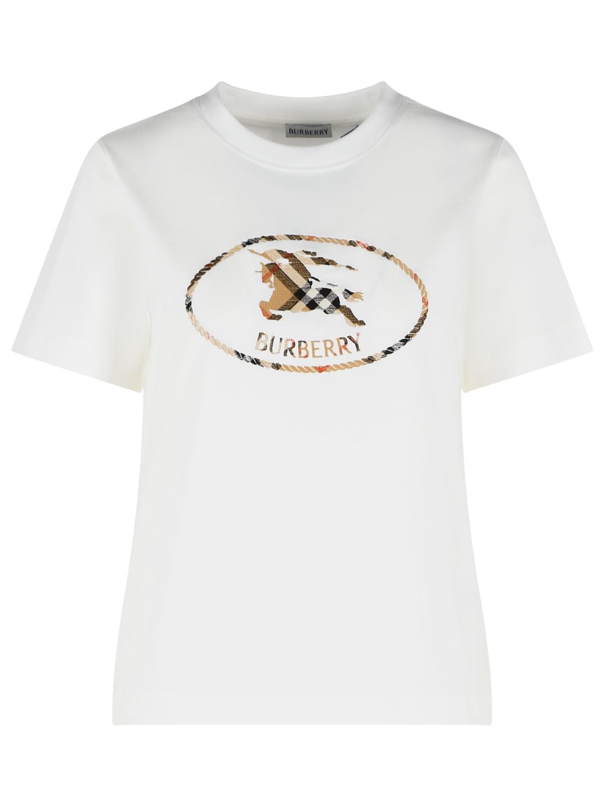 Burberry 'Frankie' White Cotton T-Shirt Women