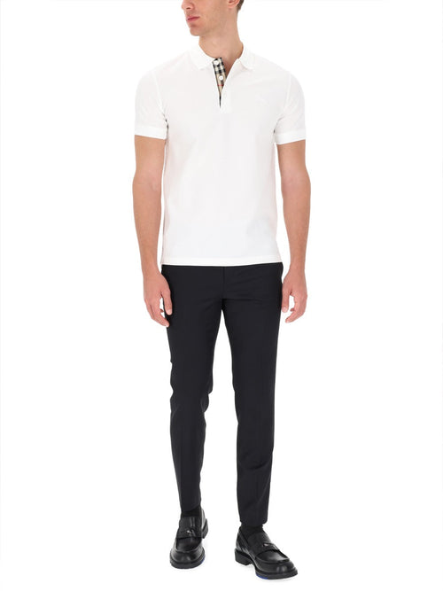 Beige Cotton Chest Logo Polo Shirt