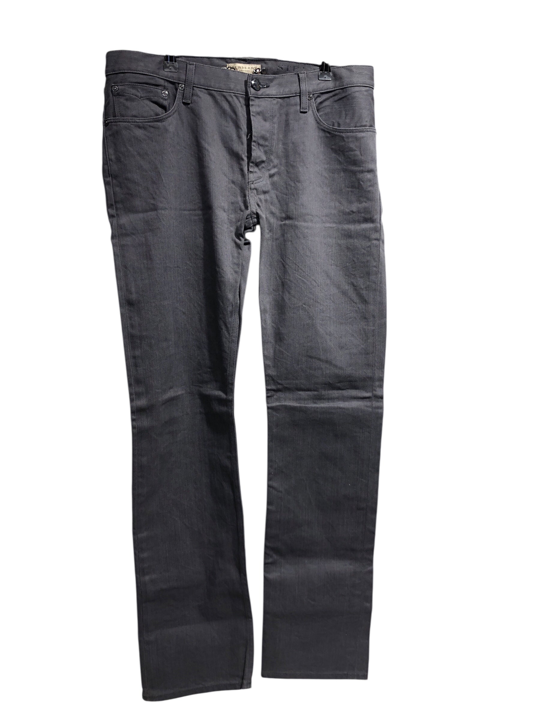 BURBERRY LONDON/Pants/34/Cotton/GRY/CLEAN DENIM