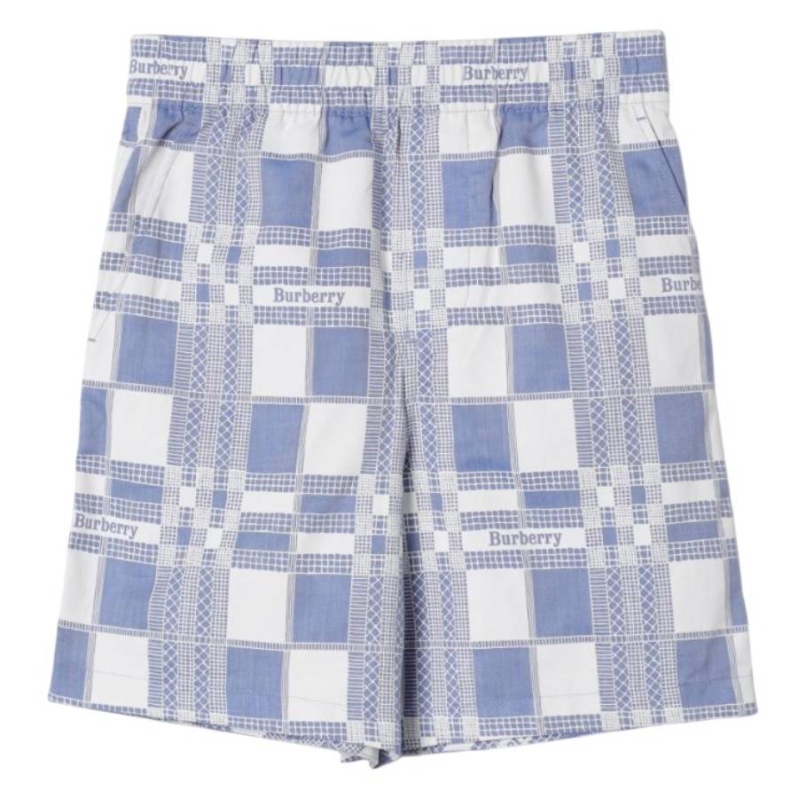 Burberry Kids Logo Check Jacquard Shorts