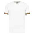 Burberry 'Ellison' Organic Cotton Check Sleeve White