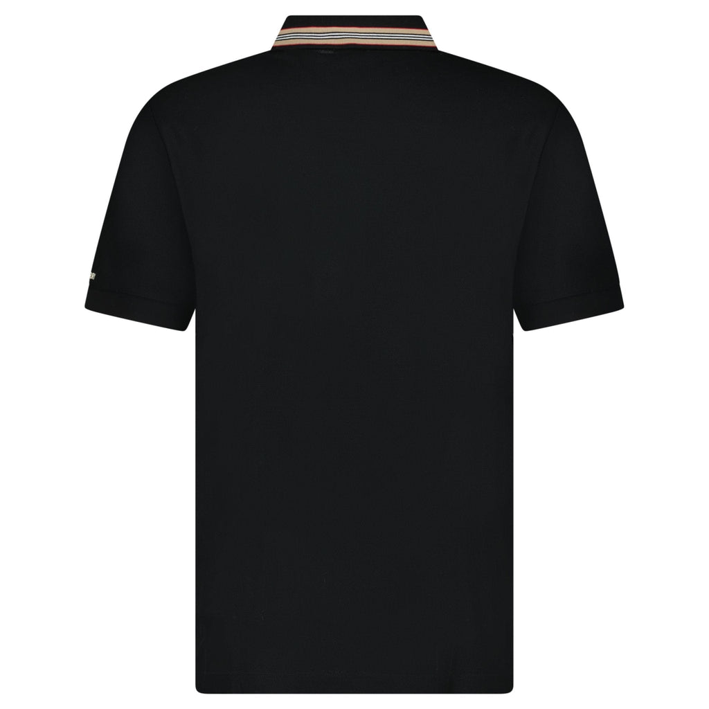 Burberry ‘Hartford’ Striped Check Polo Black