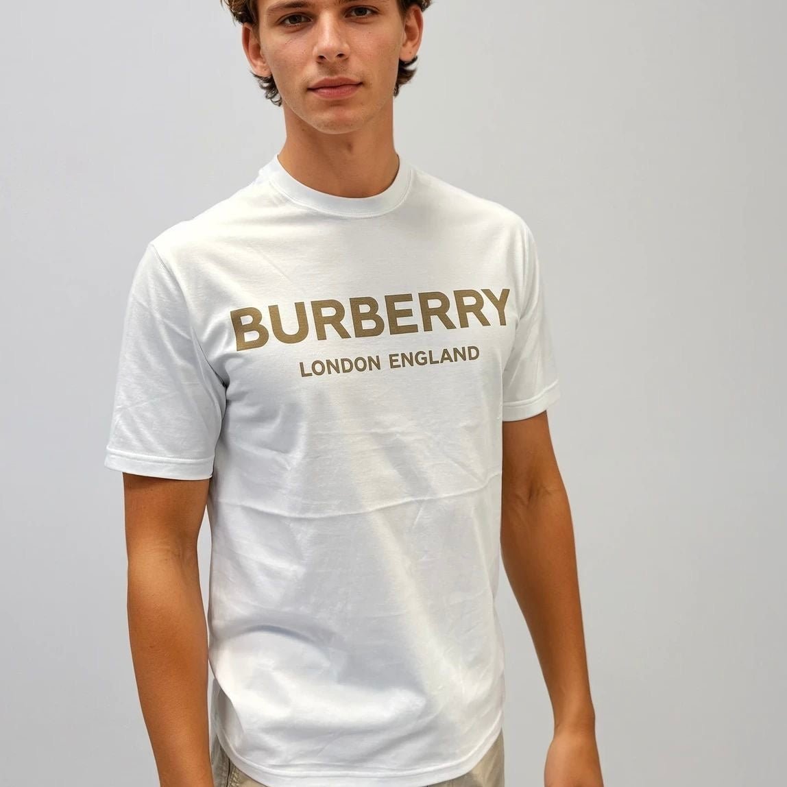 Burberry 'Ellison' Logo Print T-Shirt White