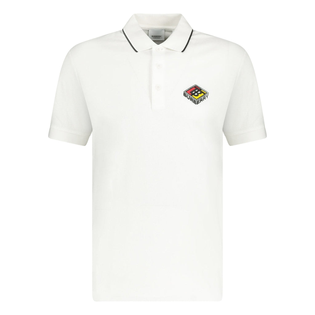 Burberry Graphic Logo Print Polo White