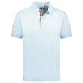 Burberry 'Hartford' Check Polo Light Blue