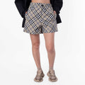 Burberry Equestrian Knight Check Cotton Shorts