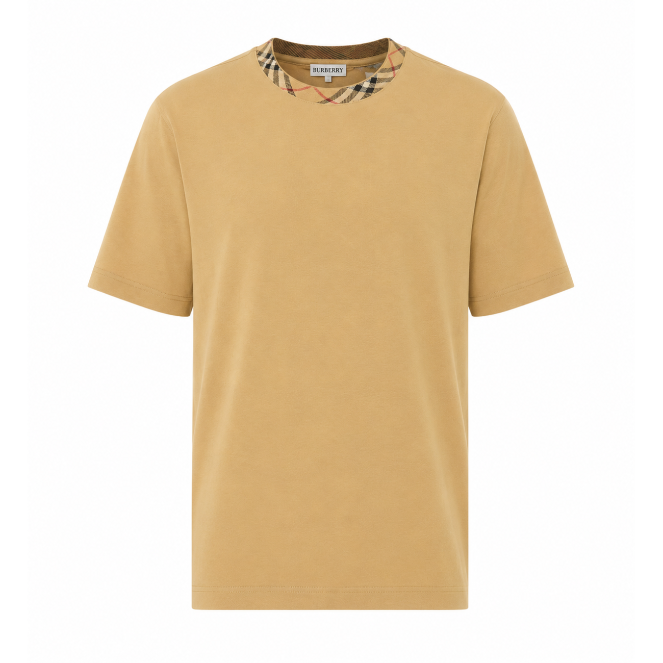 Burberry Men Check Trim T-Shirt