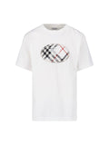 White Check Cotton T-Shirt