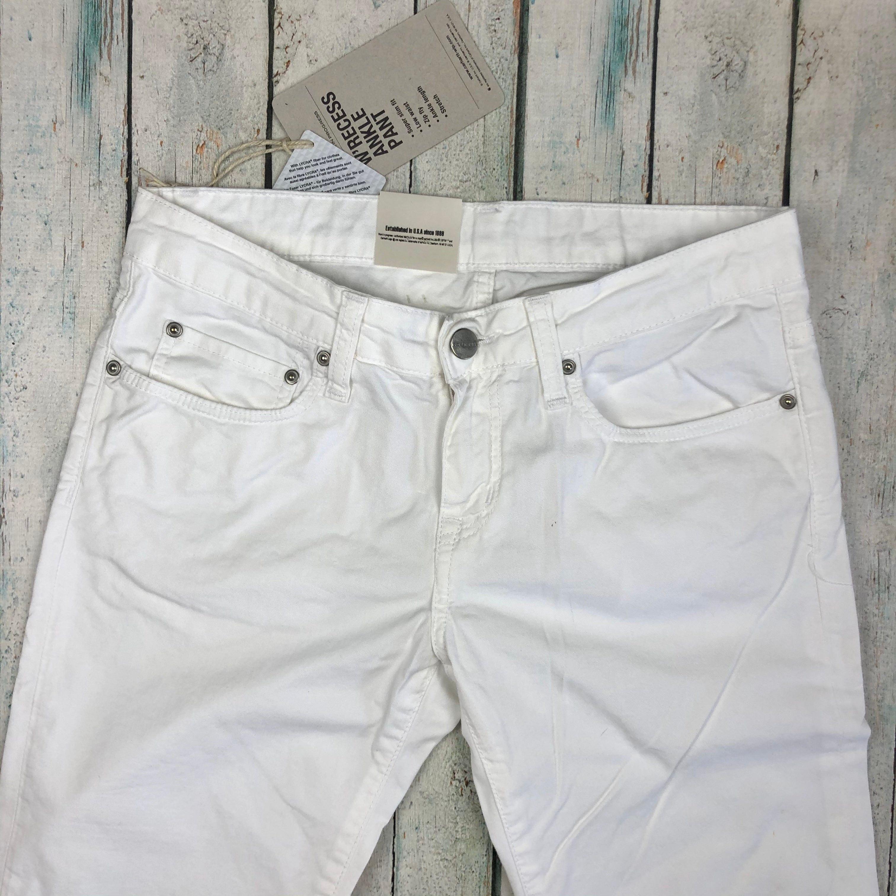 NWT - Carhartt  White Stretch  W'Recess Ankle Pant  - Size 26